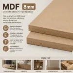 MDF 8MM Rs. 85/- sq.ft