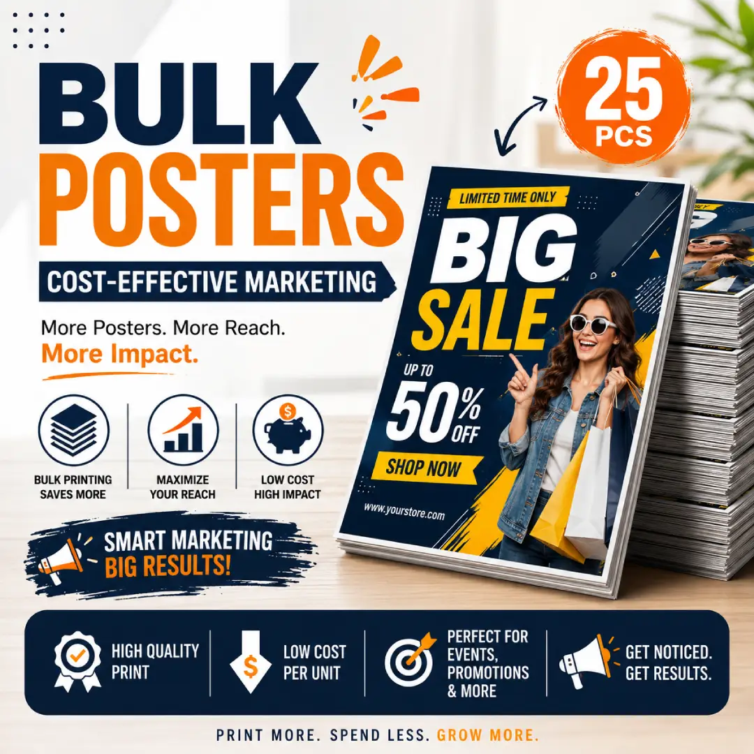 New Project (1) Bulk Posters (25 pcs) – ₹350 – Cost-effective marketing. - Image 1