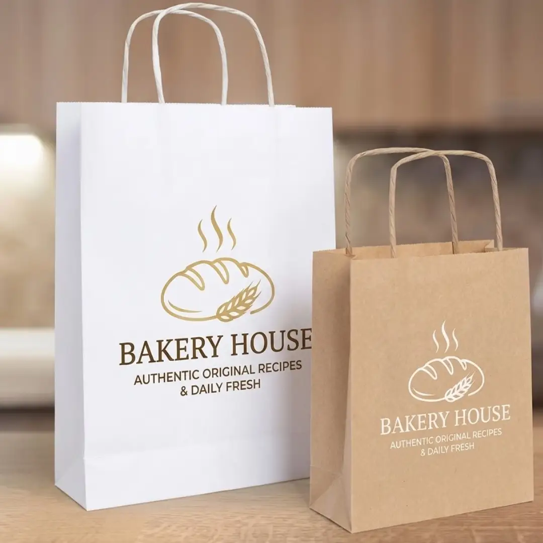 New Project (5) Paper Bags – Custom size and branding. - Image 1